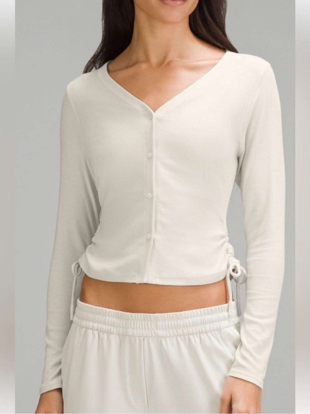 Lululemon Side-Cinch Ribbed Cardigan